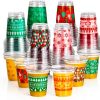 Atonofun Christmas Cups Clear Disposable Party Home-0