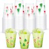 Yaomiao Christmas Plastic Cups Disposable Party Drinkware-0