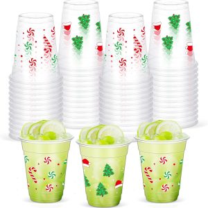 Yaomiao Christmas Plastic Cups Disposable Party Drinkware-0