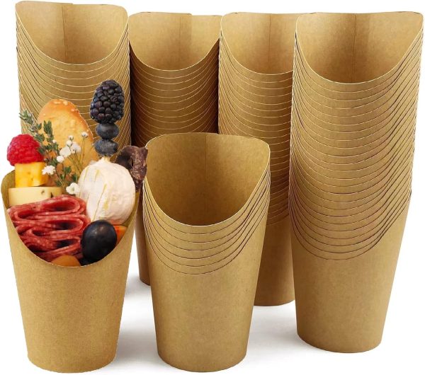 CAMKYDE Charcuterie Cups Brown 14oz Disposable Recyclable-7