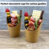 CAMKYDE Charcuterie Cups Brown 14oz Disposable Recyclable-5