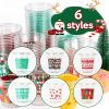 Atonofun Christmas Cups Clear Disposable Party Home-1