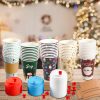 CUPLOOV Retro Christmas Cups Leak Proof Disposable Party-4