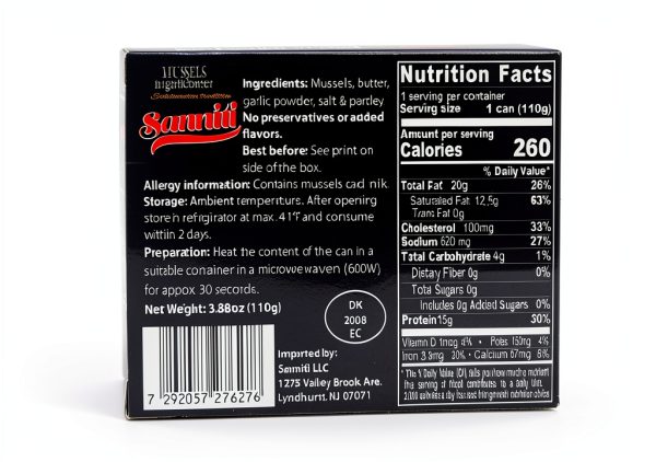 Sanniti Canned Mussels Natural Omega 3 No Preservatives-1