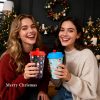 CUPLOOV Retro Christmas Cups Leak Proof Disposable Party-6