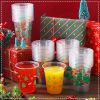 Yaomiao Christmas Plastic Cups Disposable Party Drinkware-3