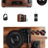 Mersoco Wooden Vinyl Player with Built-in Speakers-2