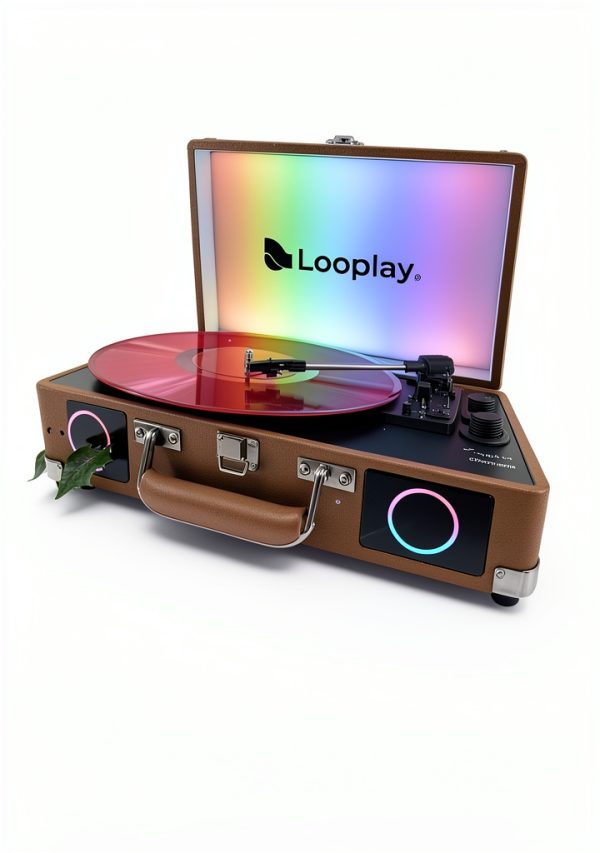 Vinyl Turntable Looplay Bluetooth Speakers-4