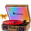 Vinyl Turntable Looplay Bluetooth Speakers-0