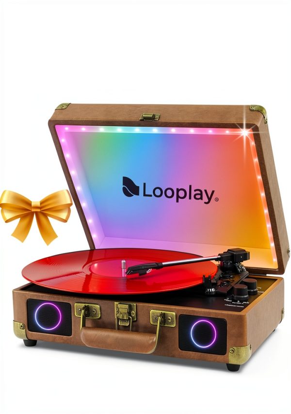 Vinyl Turntable Looplay Bluetooth Speakers-0