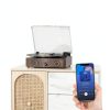 Mersoco Wooden Vinyl Player with Built-in Speakers-4