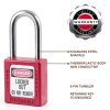 Master Lock Red Lockout Tagout Safety Padlock with Key 410RED 1.5"-3