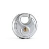 Keyed Alike Discus Padlocks,Stainless Steel Disc Padlock with Same Key for Storage Unit, Sheds, Garages and Trailer，4 Pack-1