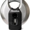 Master Lock Magnum Heavy-Duty Stainless-Steel Discus Padlock with Keys, Keyed Alike Heavy Duty Storage Lock for Indoor or Outdoor Use, M40XKAD-1