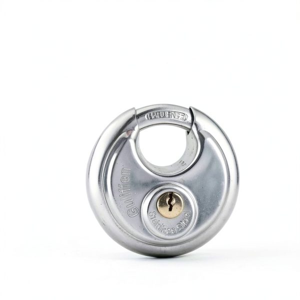 Keyed Alike Discus Padlocks,Stainless Steel Disc Padlock with Same Key for Storage Unit, Sheds, Garages and Trailer，4 Pack-2