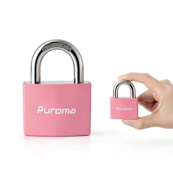Puroma Keyed Padlock 2 Pack Pink Aluminum Locks with 3 Keys Alike for-4