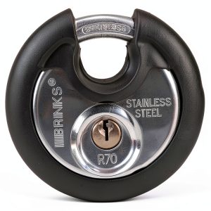 BRINKS Heavy Duty Padlock 70mm Discus Keyed for Shed Garage Toolbox-0