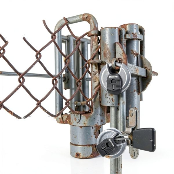 Master Lock Magnum Heavy-Duty Stainless-Steel Discus Padlock with Keys, Keyed Alike Heavy Duty Storage Lock for Indoor or Outdoor Use, M40XKAD-3