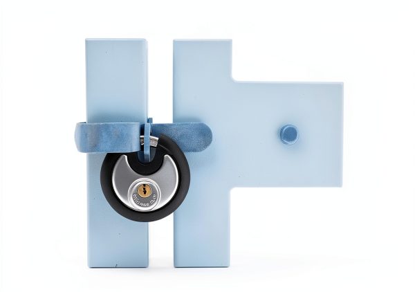 DAYGOS Padlock 3/8-Inch Shackle Steel Disc Lock with Rubber Bumper-5