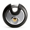 DAYGOS Padlock 3/8-Inch Shackle Steel Disc Lock with Rubber Bumper-1