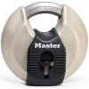 Master Lock Magnum Heavy-Duty Stainless-Steel Discus Padlock with Keys, Keyed Alike Heavy Duty Storage Lock for Indoor or Outdoor Use, M40XKAD-0