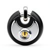 DAYGOS Padlock 3/8-Inch Shackle Steel Disc Lock with Rubber Bumper-7
