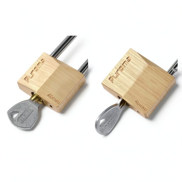 Puroma Keyed Padlock 2.6 Inch Waterproof Brass Lock with 3 Keys-2