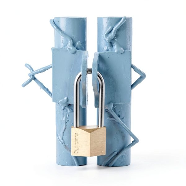 Puroma Keyed Padlock 2.6 Inch Waterproof Brass Lock with 3 Keys-3